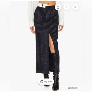 Steve Madden Black Pinstripe Dress Pants